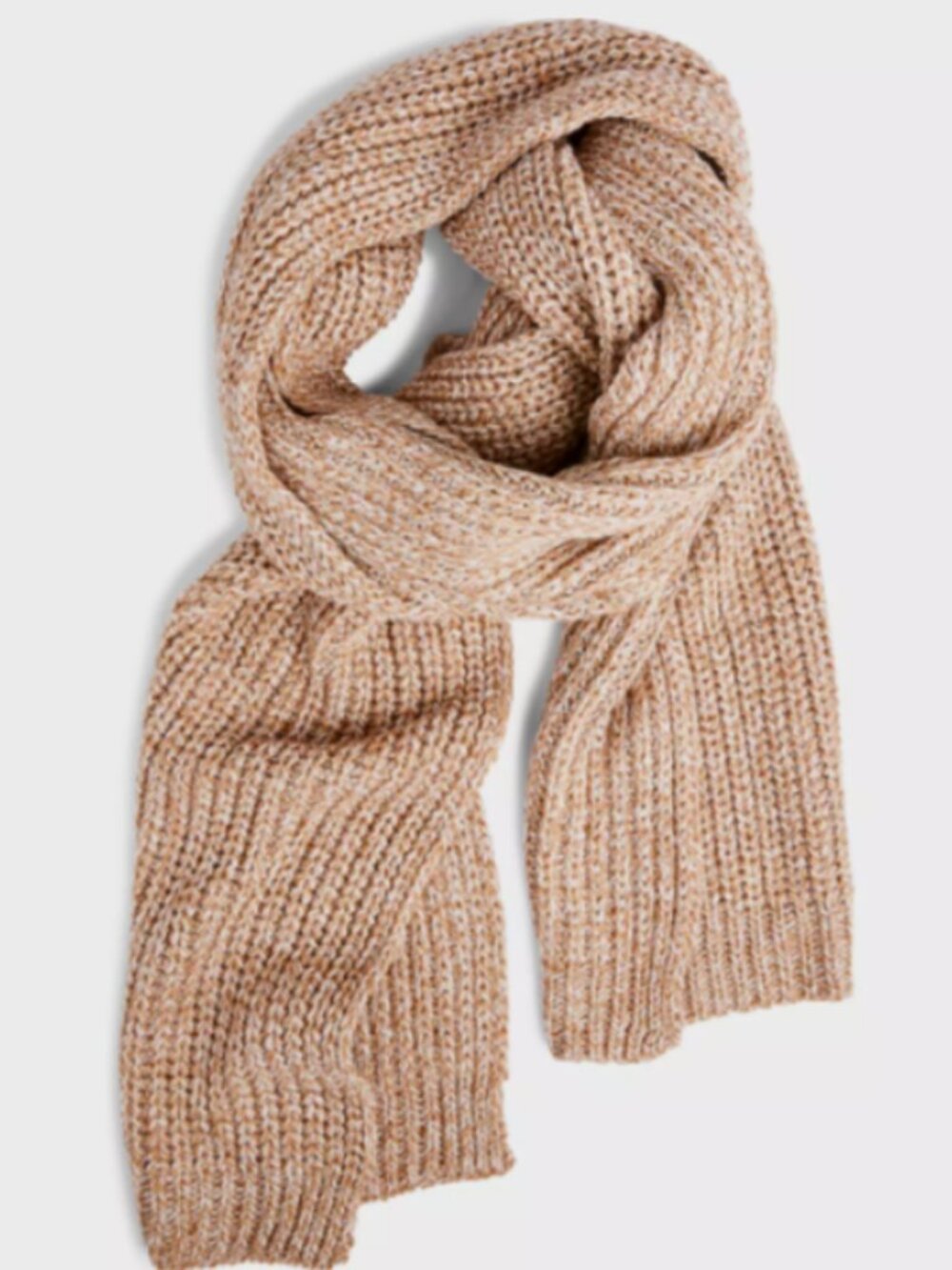 New with Tags Lane Bryant Chunky Knit Scaft Marbled Tan/Cream